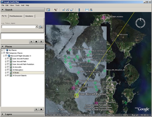 FSX Google Earth Tracker